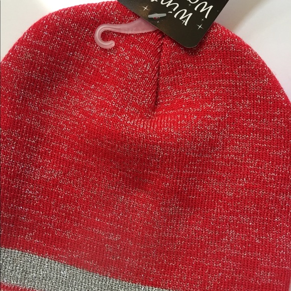 TODDLER GIRLS LOT OF 3 KNIT WINTER HATS RED PINK - Picture 4 of 5